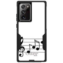 DistinctInk™ OtterBox Commuter Series Case for Apple iPhone or Samsung Galaxy - Treble Staff Music Notes