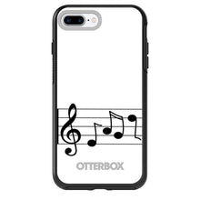 DistinctInk™ OtterBox Symmetry Series Case for Apple iPhone / Samsung Galaxy / Google Pixel - Treble Staff Music Notes