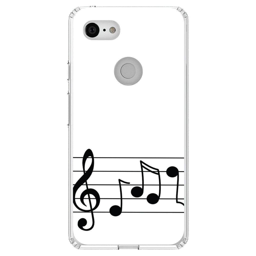Treble Staff Music Notes Clear Shockproof iPhone Case, view 22