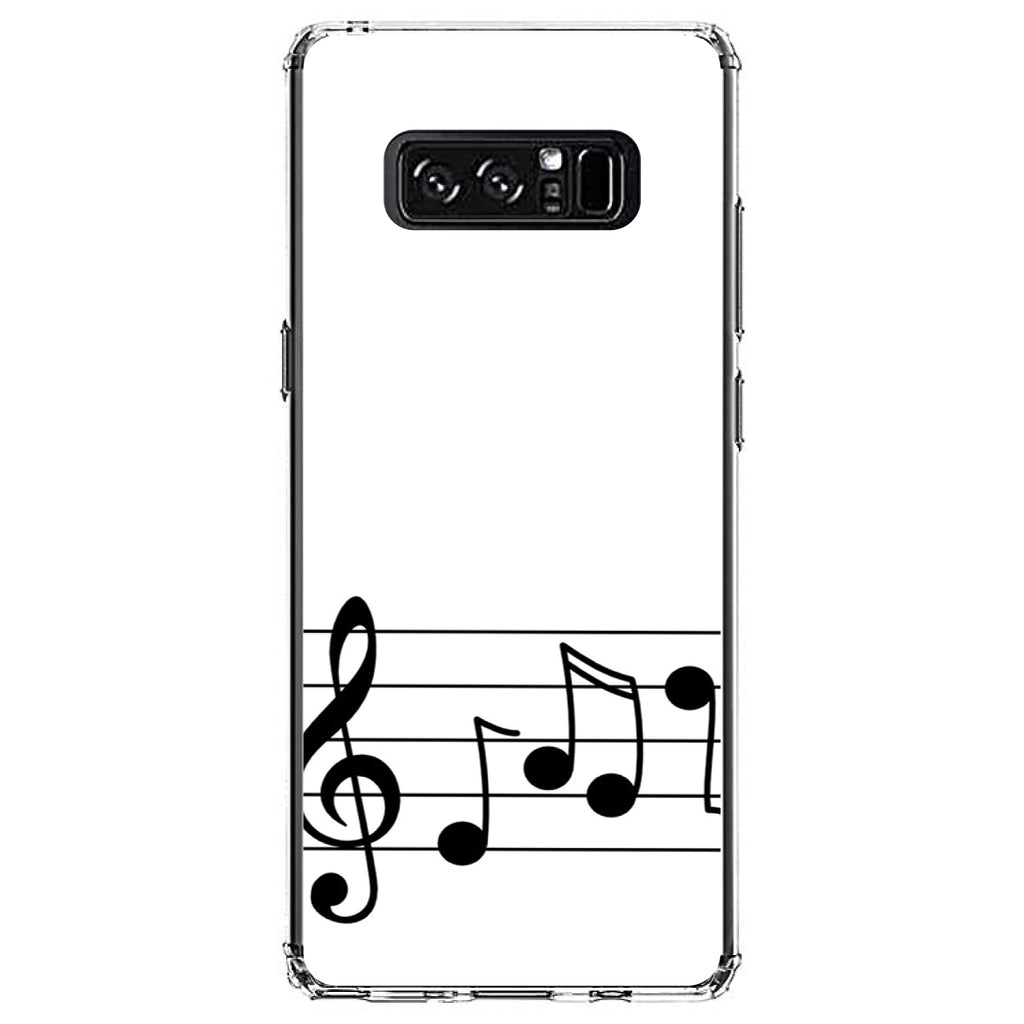 Treble Staff Music Notes Clear Shockproof iPhone Case, view 12