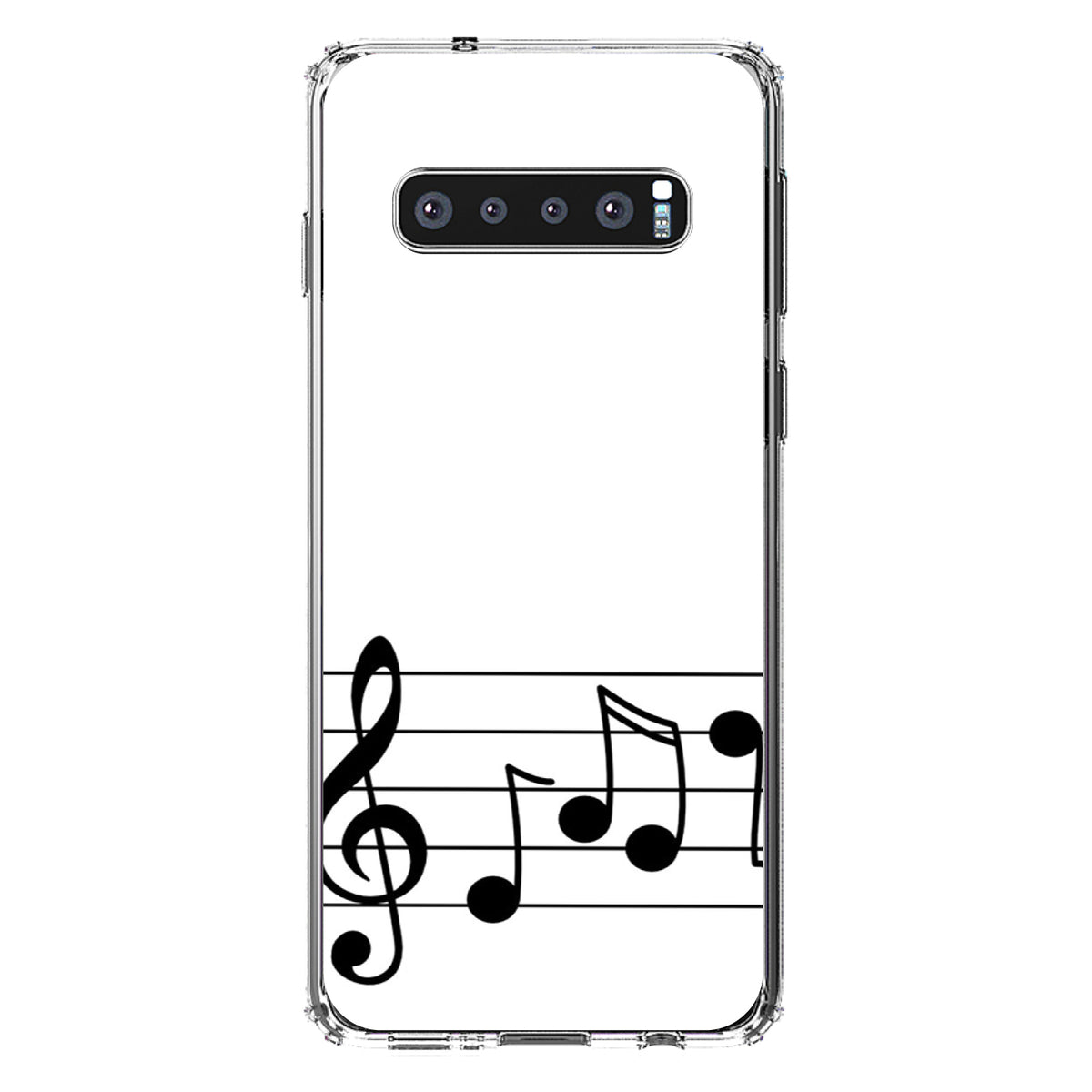 Treble Staff Music Notes Clear Shockproof iPhone Case, view 16