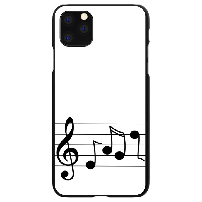 DistinctInk® Hard Plastic Snap-On Case for Apple iPhone or Samsung Galaxy - Treble Staff Music Notes