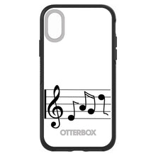 DistinctInk™ OtterBox Symmetry Series Case for Apple iPhone / Samsung Galaxy / Google Pixel - Treble Staff Music Notes