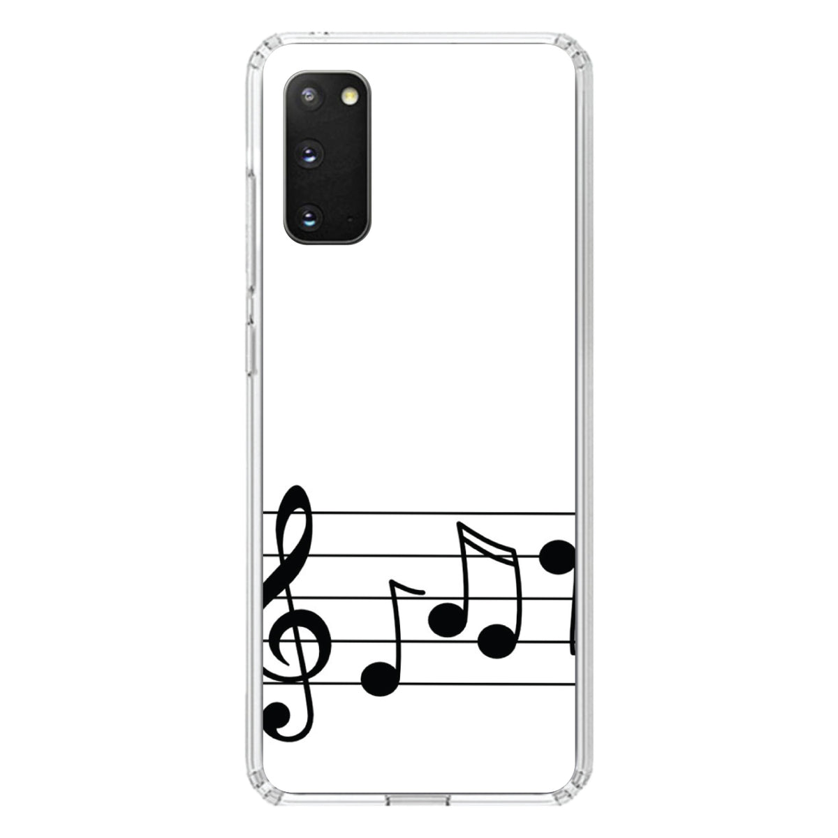 Treble Staff Music Notes Clear Shockproof iPhone Case, view 15