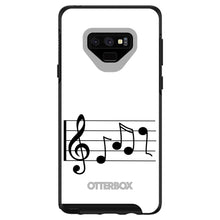 DistinctInk™ OtterBox Symmetry Series Case for Apple iPhone / Samsung Galaxy / Google Pixel - Treble Staff Music Notes