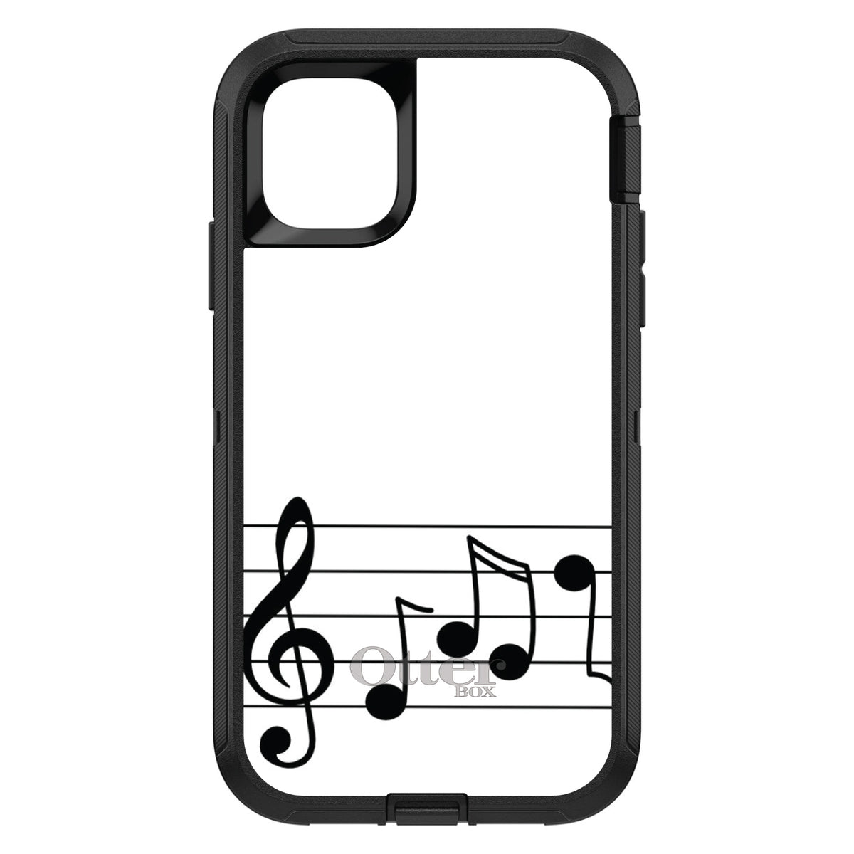 Treble Staff Music Notes OtterBox Defender Case for iPhone & Galaxy, view 2