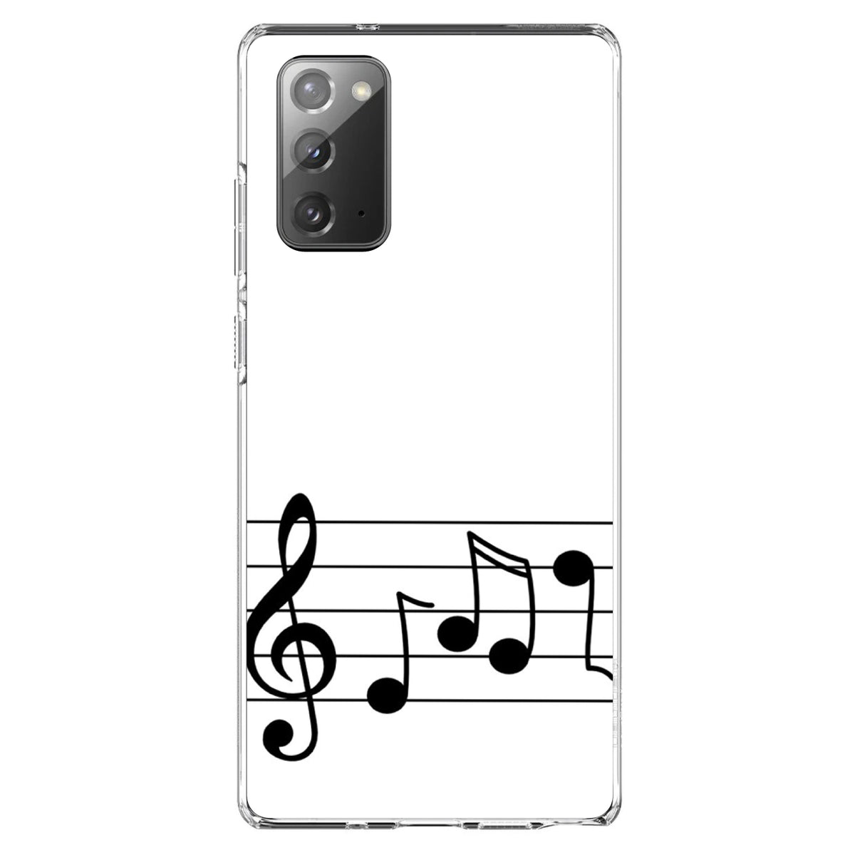 Treble Staff Music Notes Clear Shockproof iPhone Case, view 7