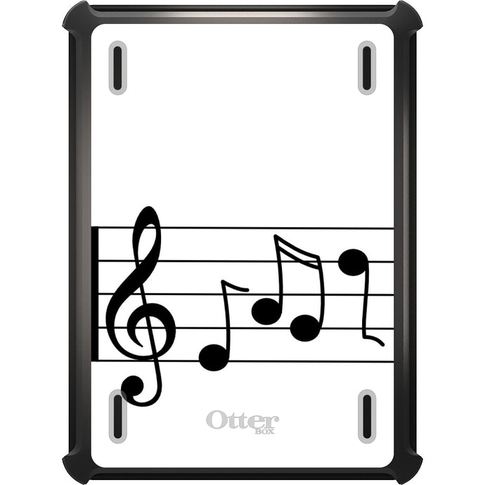 DistinctInk™ OtterBox Defender Series Case for Apple iPad / iPad Pro / iPad Air / iPad Mini - Treble Staff Music Notes