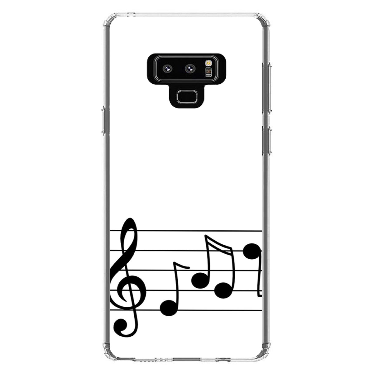 Treble Staff Music Notes Clear Shockproof iPhone Case, view 11