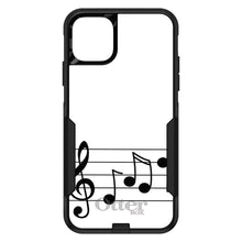 DistinctInk™ OtterBox Commuter Series Case for Apple iPhone or Samsung Galaxy - Treble Staff Music Notes