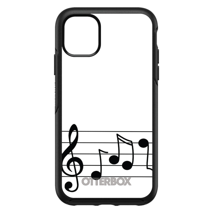 DistinctInk™ OtterBox Symmetry Series Case for Apple iPhone / Samsung Galaxy / Google Pixel - Treble Staff Music Notes