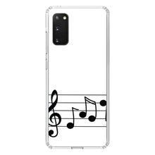 DistinctInk® Clear Shockproof Hybrid Case for Apple iPhone / Samsung Galaxy / Google Pixel - Treble Staff Music Notes