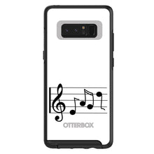 DistinctInk™ OtterBox Symmetry Series Case for Apple iPhone / Samsung Galaxy / Google Pixel - Treble Staff Music Notes