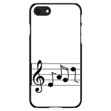 DistinctInk® Hard Plastic Snap-On Case for Apple iPhone or Samsung Galaxy - Treble Staff Music Notes