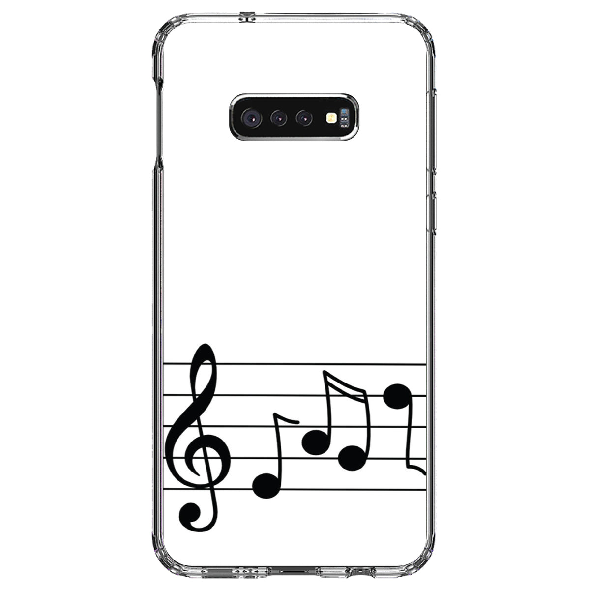 Treble Staff Music Notes Clear Shockproof iPhone Case, view 18