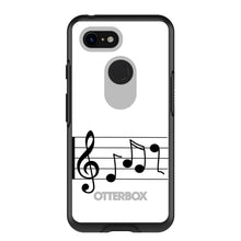 DistinctInk™ OtterBox Symmetry Series Case for Apple iPhone / Samsung Galaxy / Google Pixel - Treble Staff Music Notes