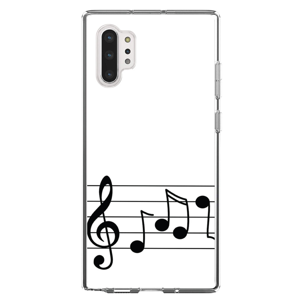 Treble Staff Music Notes Clear Shockproof iPhone Case, view 10