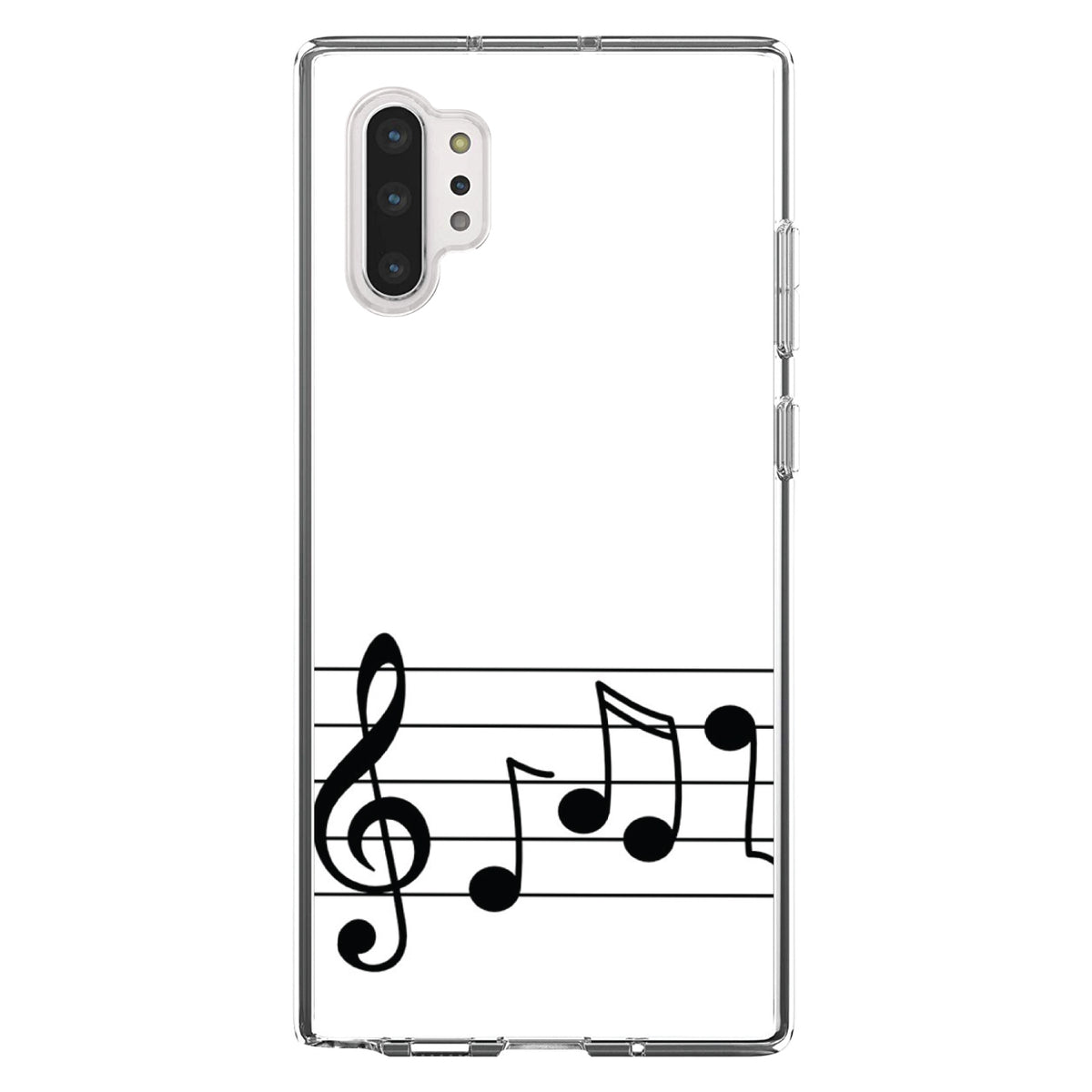 Treble Staff Music Notes Clear Shockproof iPhone Case, view 10
