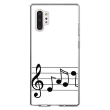 DistinctInk® Clear Shockproof Hybrid Case for Apple iPhone / Samsung Galaxy / Google Pixel - Treble Staff Music Notes