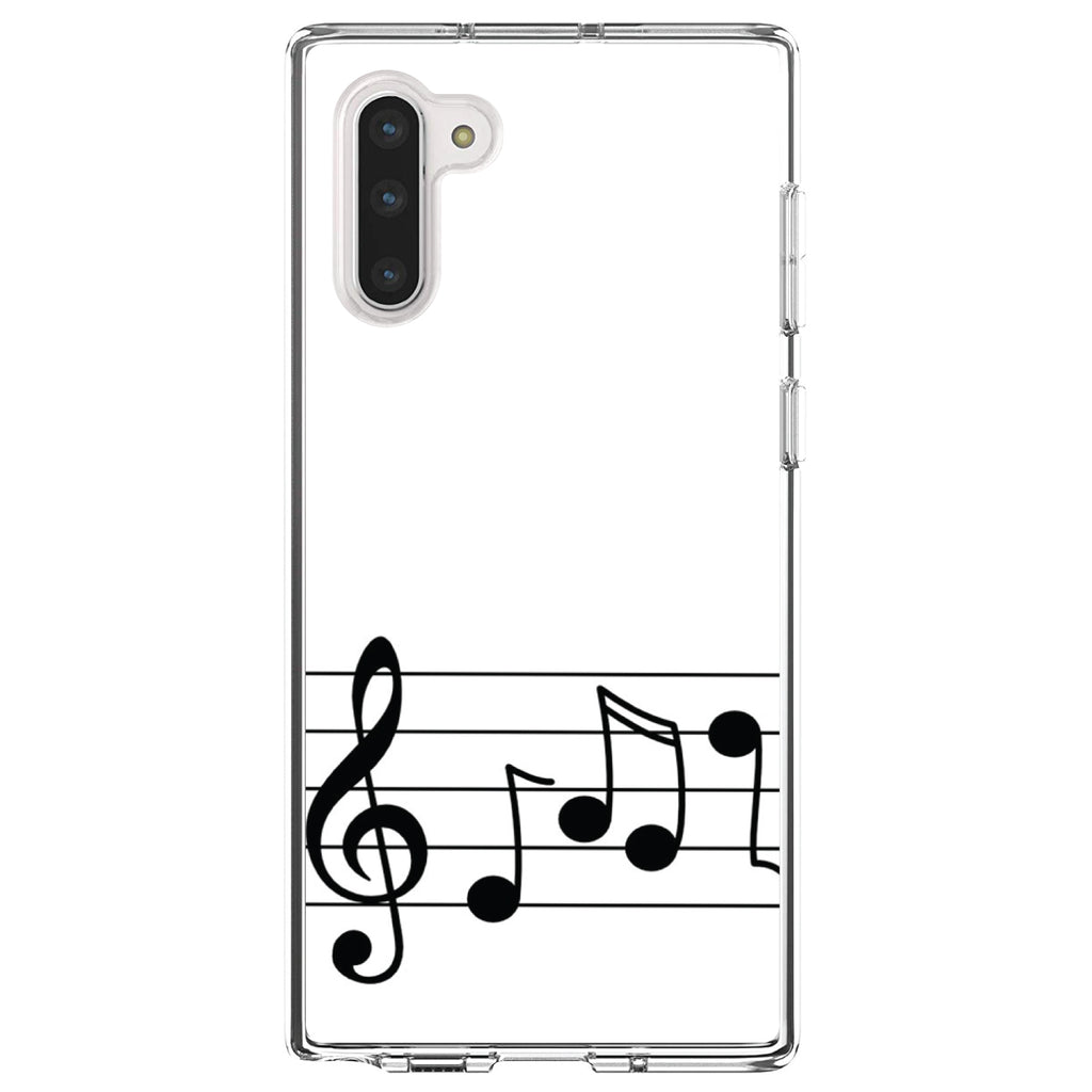 Treble Staff Music Notes Clear Shockproof iPhone Case, view 9