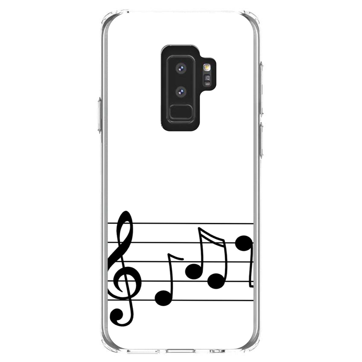 Treble Staff Music Notes Clear Shockproof iPhone Case, view 20