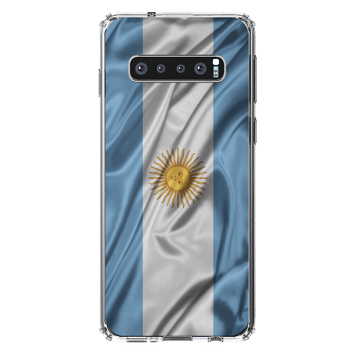 Argentina Waving Flag Clear Shockproof iPhone Case, view 17