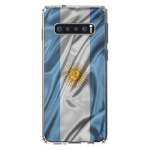 DistinctInk® Clear Shockproof Hybrid Case for Apple iPhone / Samsung Galaxy / Google Pixel - Argentina Waving Flag