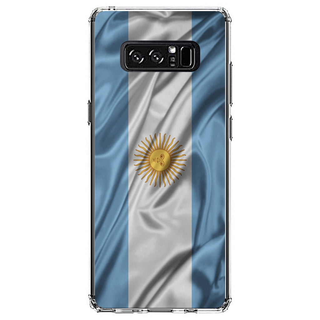 Argentina Waving Flag Clear Shockproof iPhone Case, view 12