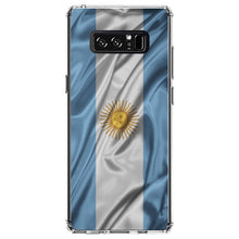 DistinctInk® Clear Shockproof Hybrid Case for Apple iPhone / Samsung Galaxy / Google Pixel - Argentina Waving Flag