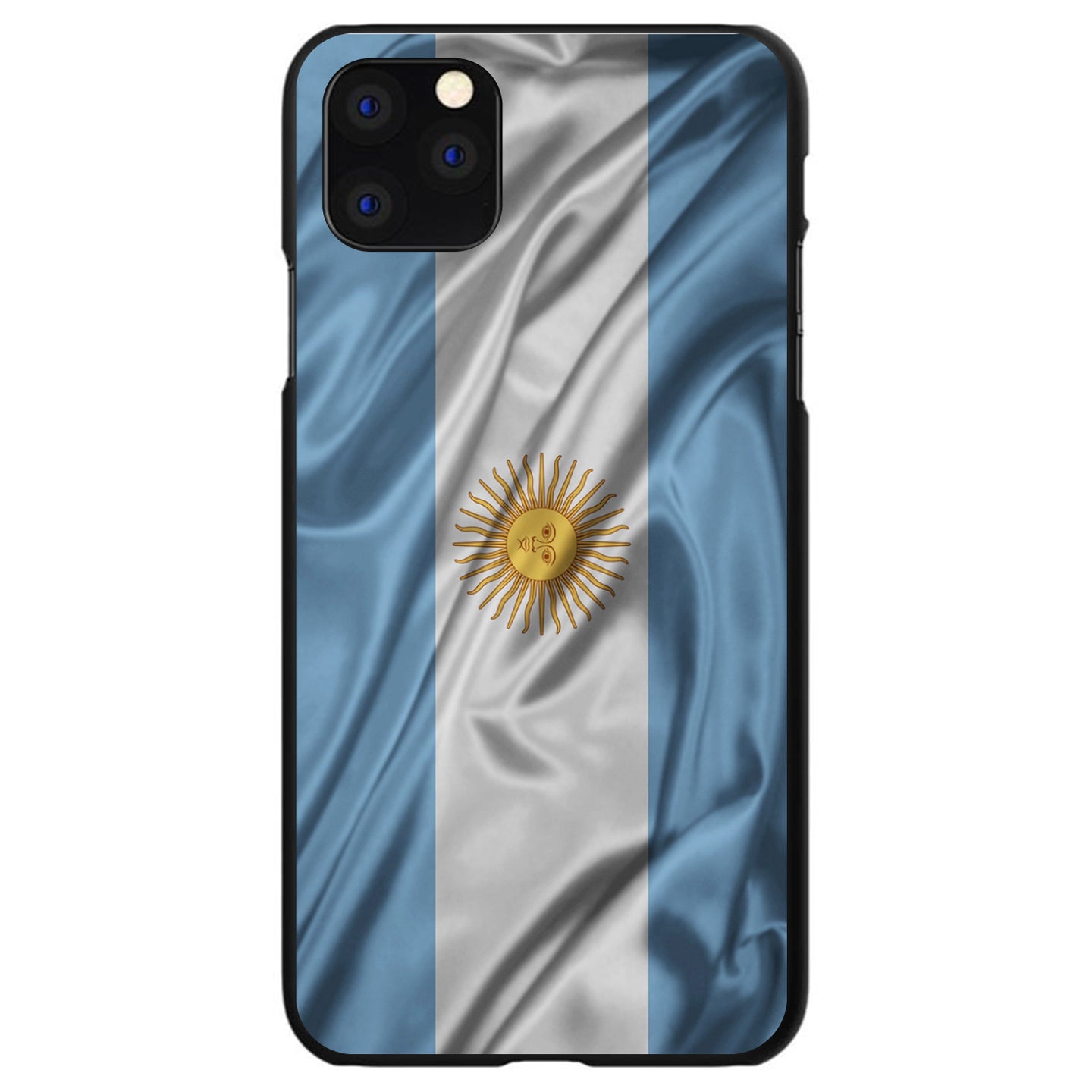 DistinctInk® Hard Plastic Snap-On Case for Apple iPhone or Samsung Galaxy - Argentina Waving Flag