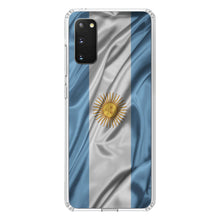 DistinctInk® Clear Shockproof Hybrid Case for Apple iPhone / Samsung Galaxy / Google Pixel - Argentina Waving Flag