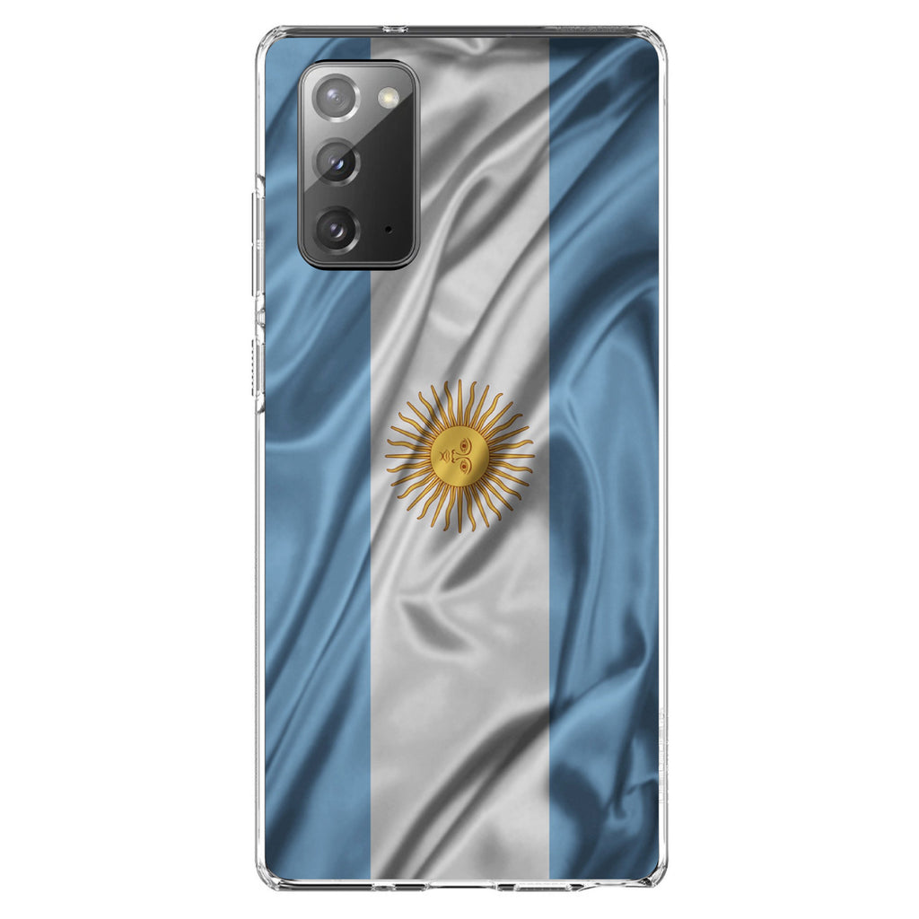 Argentina Waving Flag Clear Shockproof iPhone Case, view 7
