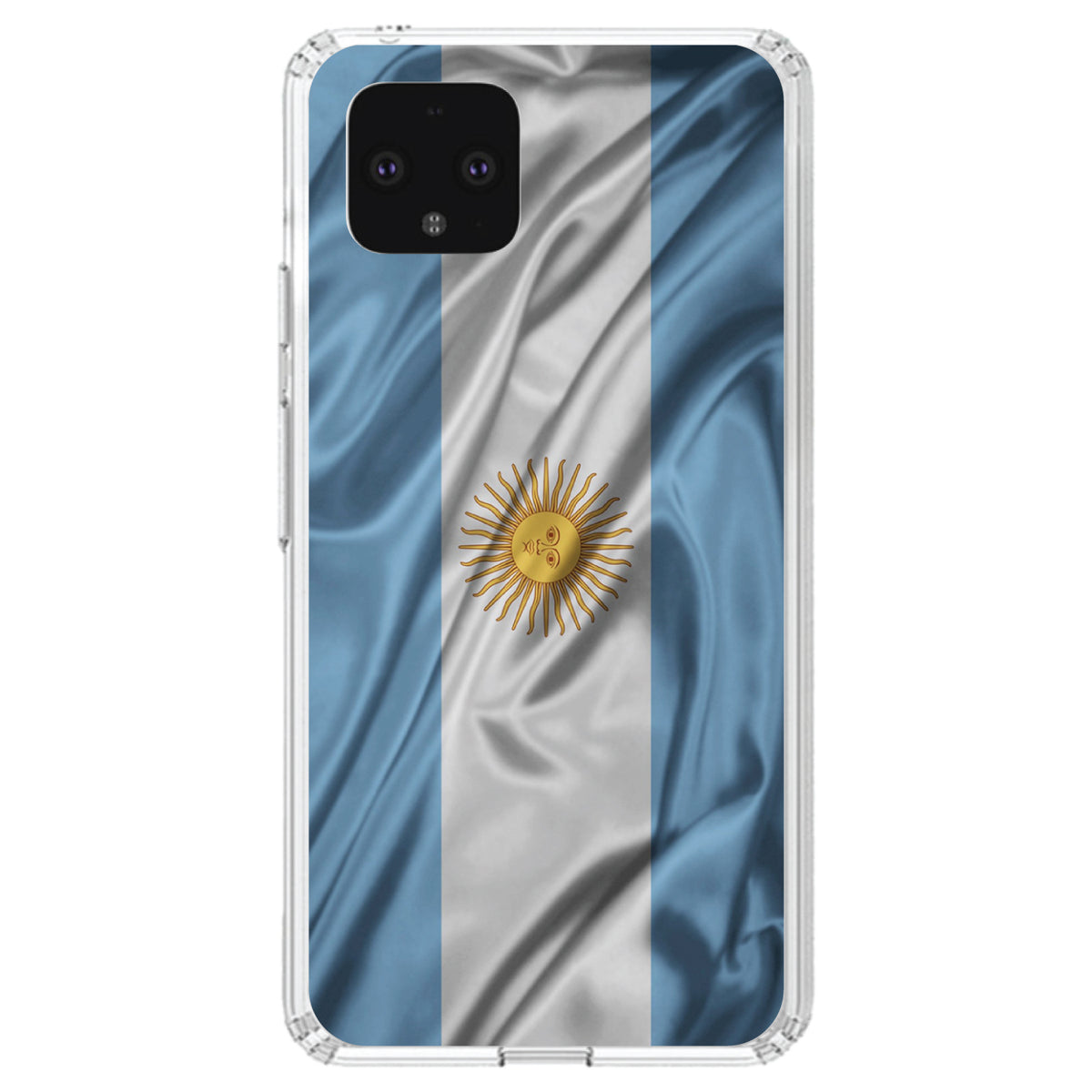 Argentina Waving Flag Clear Shockproof iPhone Case, view 23
