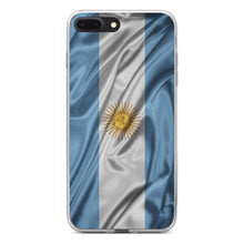 DistinctInk® Clear Shockproof Hybrid Case for Apple iPhone / Samsung Galaxy / Google Pixel - Argentina Waving Flag