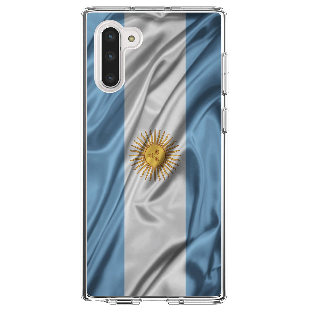 Argentina Waving Flag Clear Shockproof iPhone Case, view 9