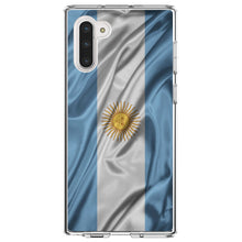 DistinctInk® Clear Shockproof Hybrid Case for Apple iPhone / Samsung Galaxy / Google Pixel - Argentina Waving Flag