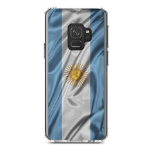 DistinctInk® Clear Shockproof Hybrid Case for Apple iPhone / Samsung Galaxy / Google Pixel - Argentina Waving Flag