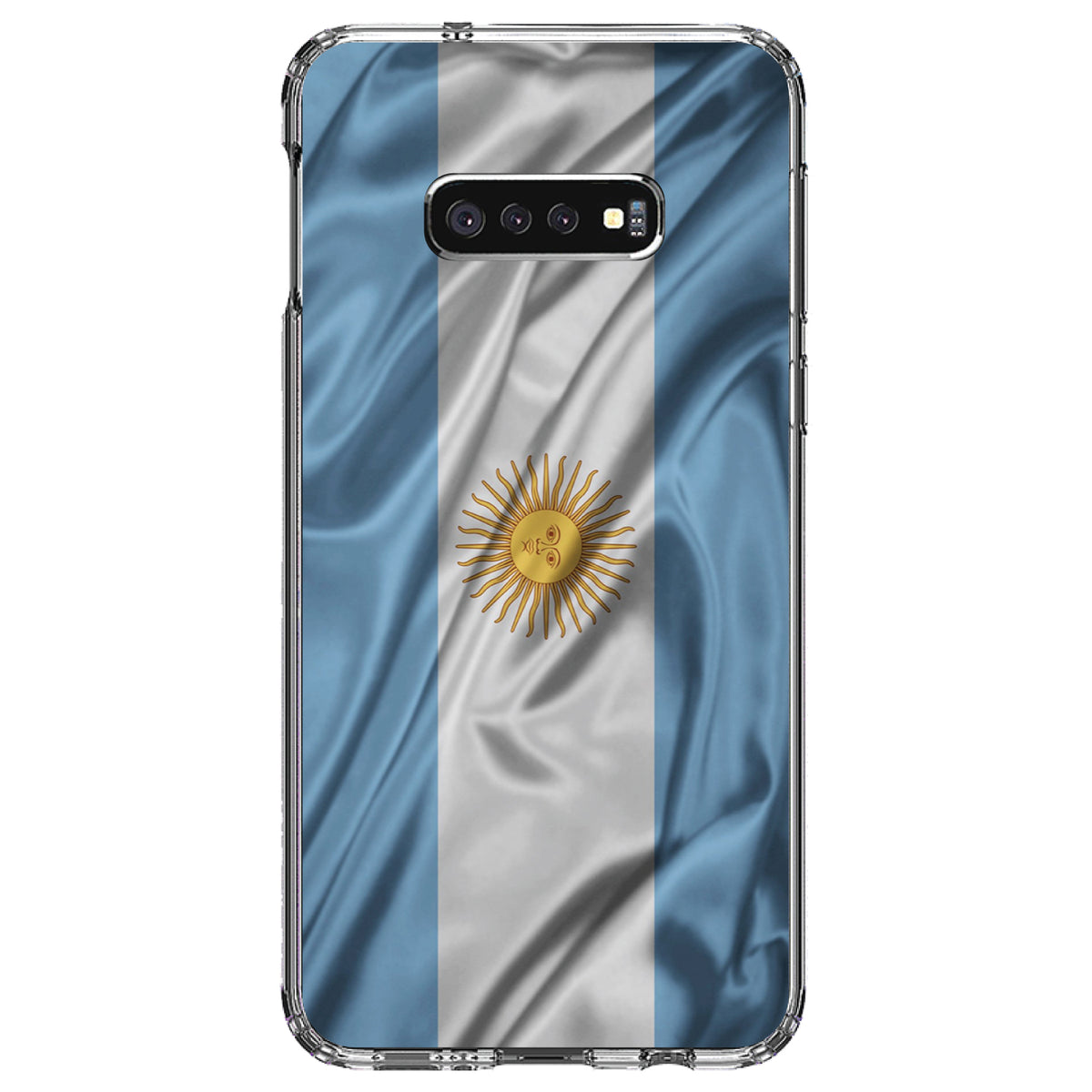Argentina Waving Flag Clear Shockproof iPhone Case, view 18