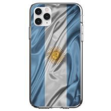 DistinctInk® Clear Shockproof Hybrid Case for Apple iPhone / Samsung Galaxy / Google Pixel - Argentina Waving Flag