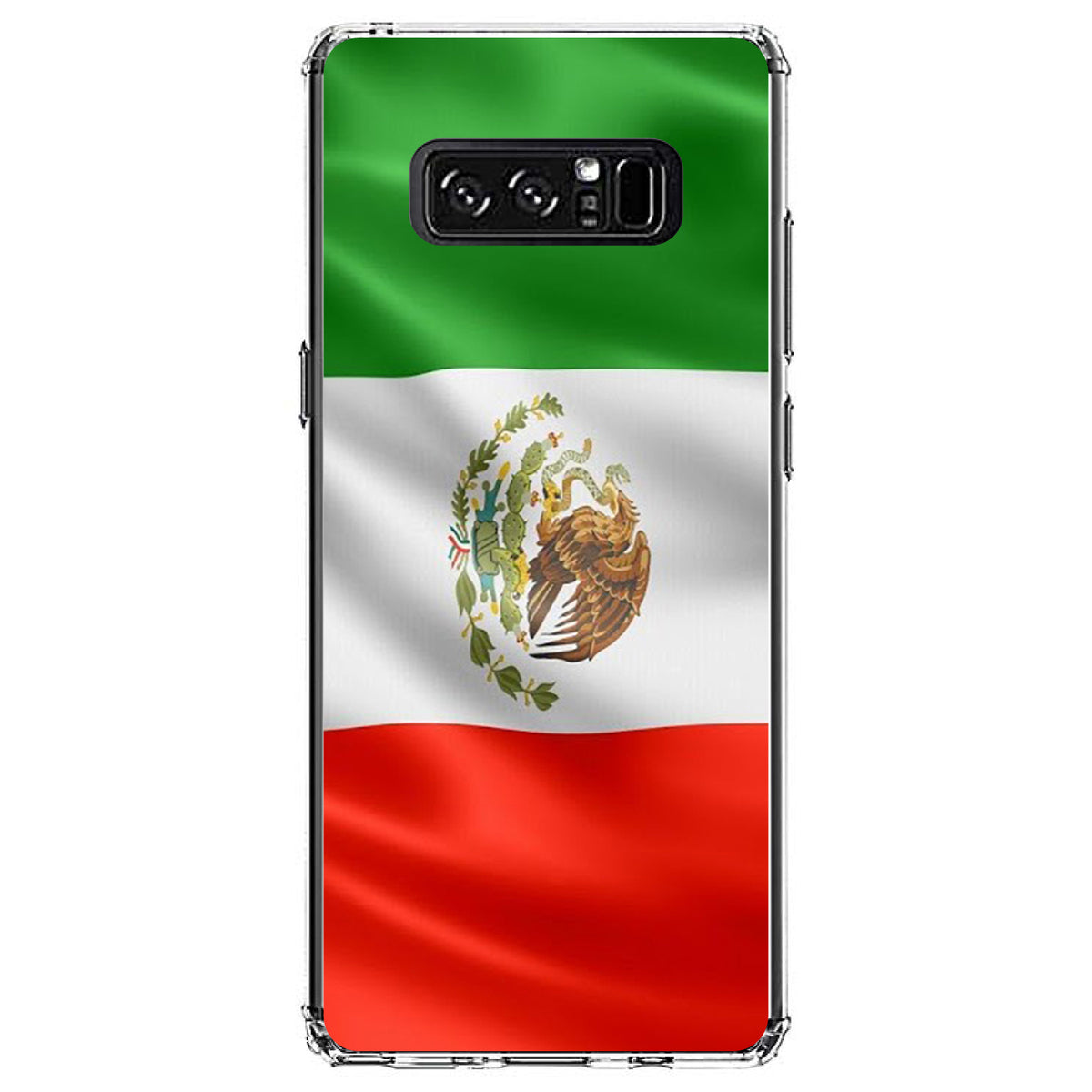Red White Green Mexican Flag Mexico Clear Shockproof iPhone Case, view 12