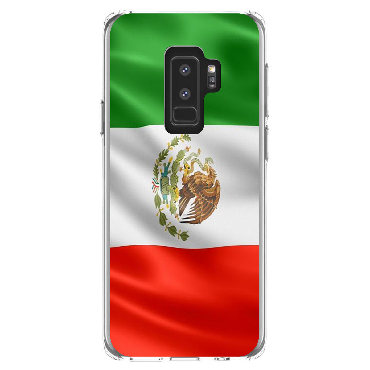 Red White Green Mexican Flag Mexico Clear Shockproof iPhone Case, view 20