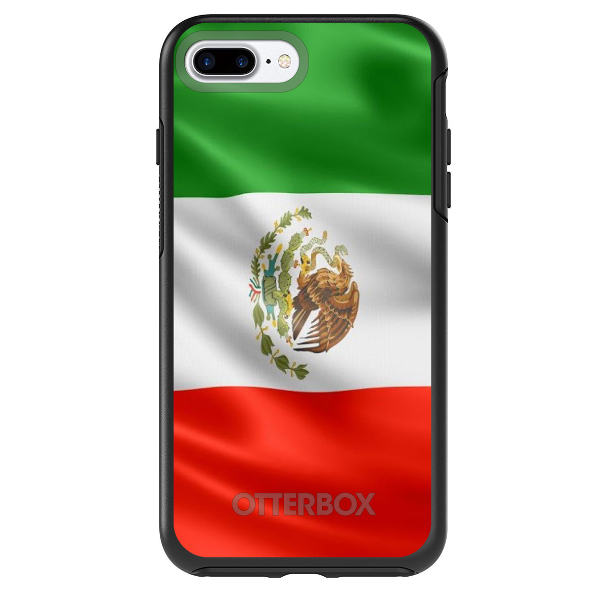 Red White Green Mexican Flag Mexico OtterBox Symmetry Case for iPhone & Galaxy, view 2