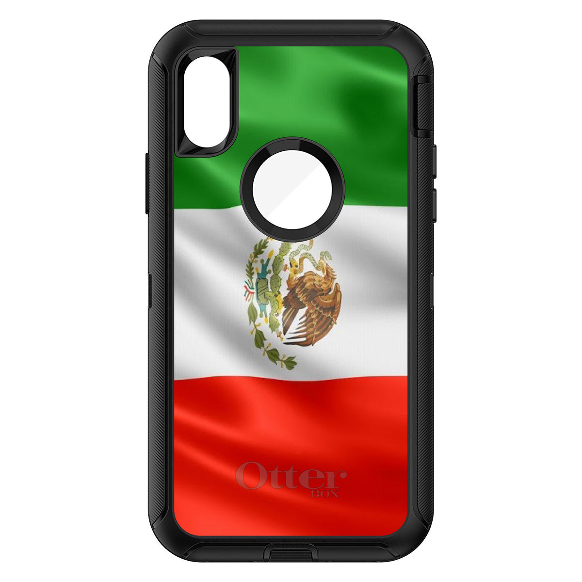 Red White Green Mexican Flag Mexico OtterBox Defender Case for iPhone & Galaxy, view 3