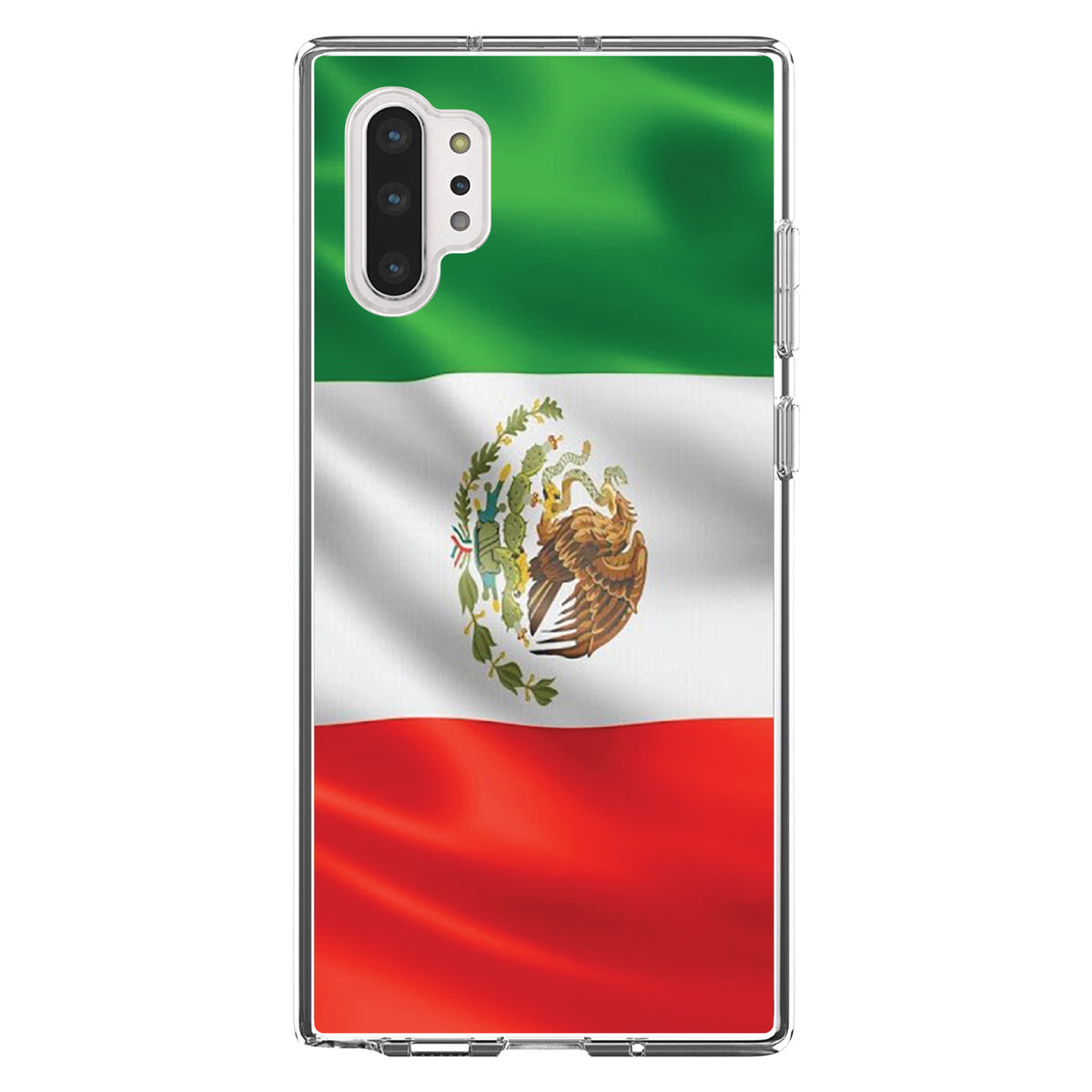 Red White Green Mexican Flag Mexico Clear Shockproof iPhone Case, view 10