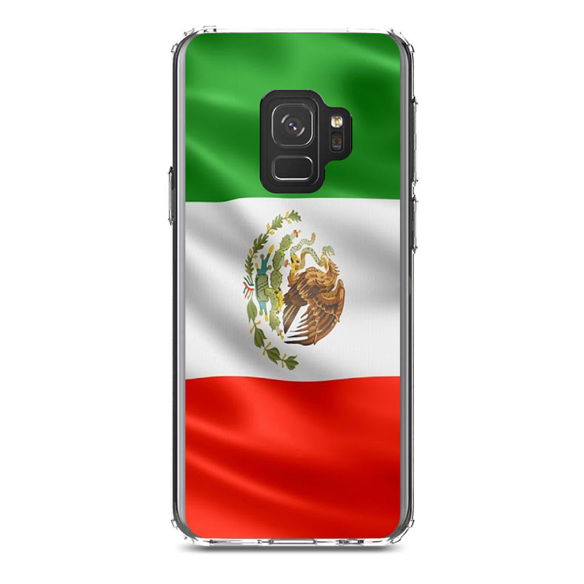Red White Green Mexican Flag Mexico Clear Shockproof iPhone Case, view 19