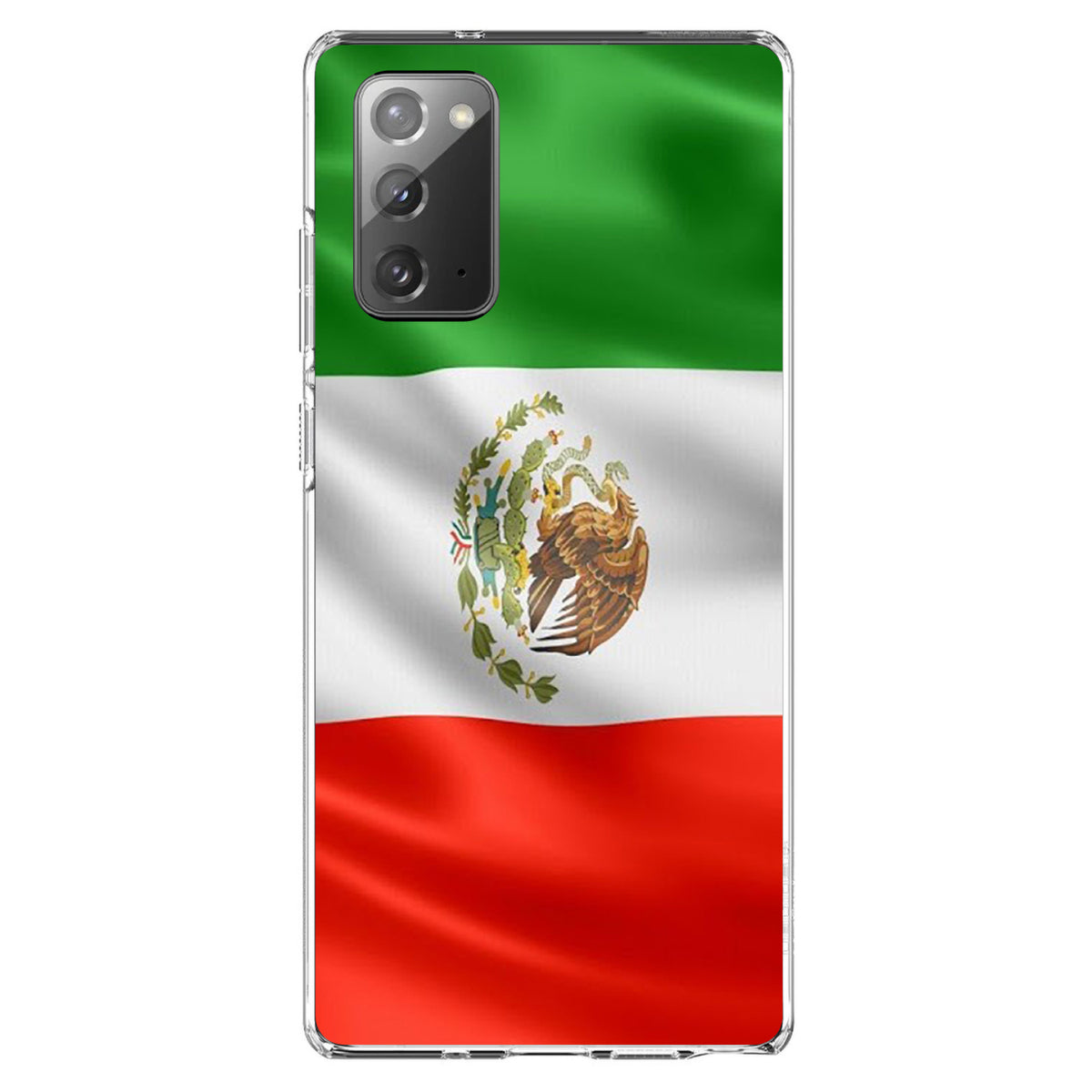 Red White Green Mexican Flag Mexico Clear Shockproof iPhone Case, view 8
