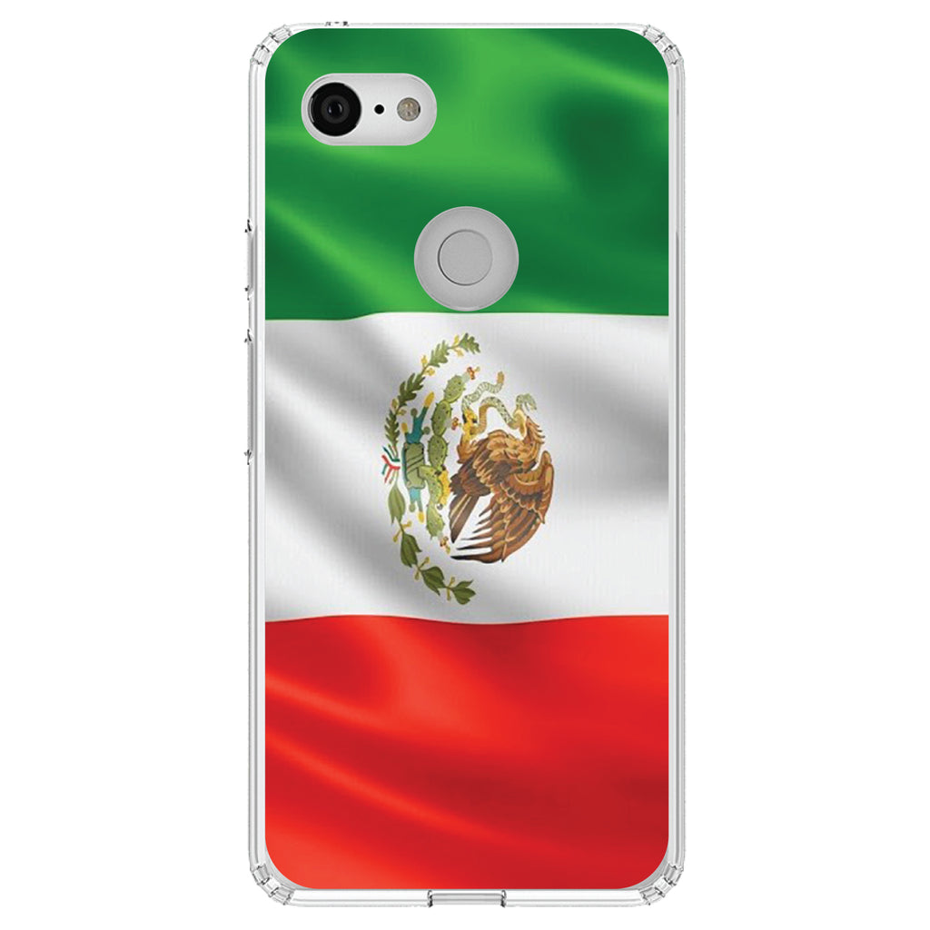 Red White Green Mexican Flag Mexico Clear Shockproof iPhone Case, view 22