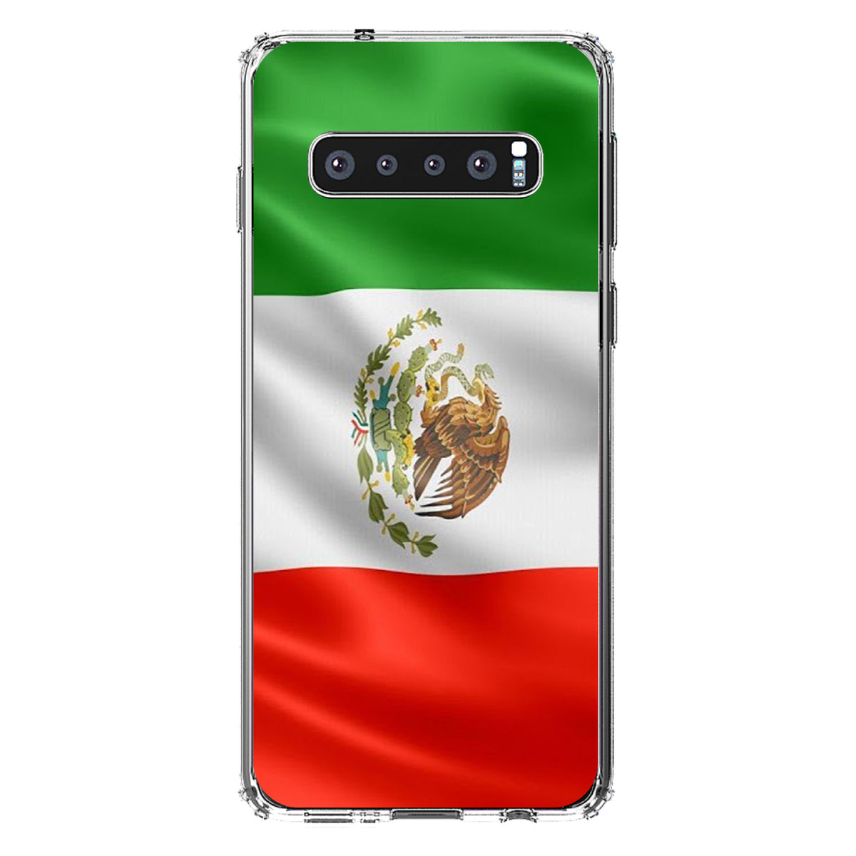 Red White Green Mexican Flag Mexico Clear Shockproof iPhone Case, view 16