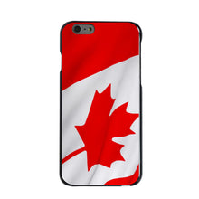 DistinctInk® Hard Plastic Snap-On Case for Apple iPhone or Samsung Galaxy - Red White Canadian Flag Canada