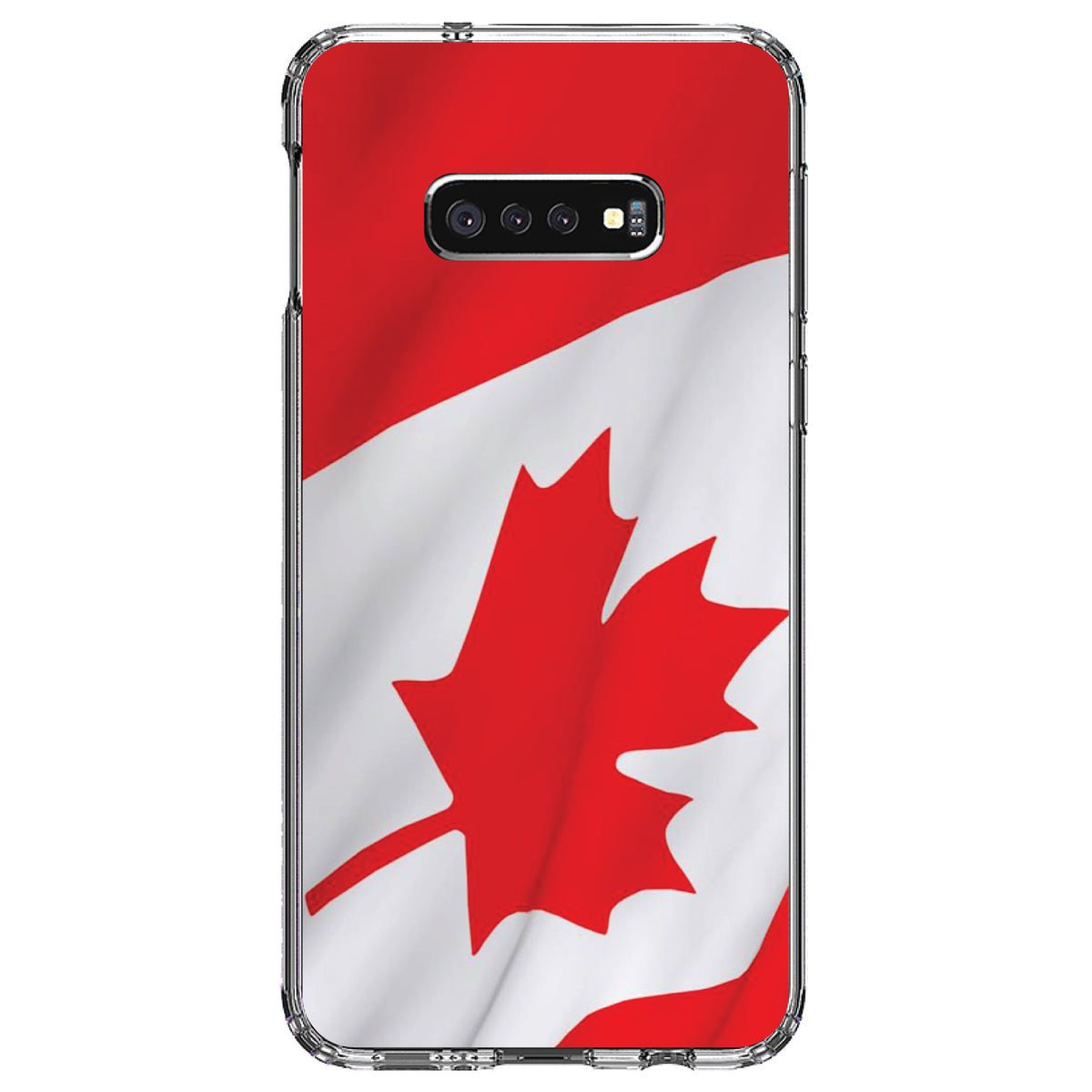 Red White Canadian Flag Canada Clear Shockproof iPhone Case, view 18